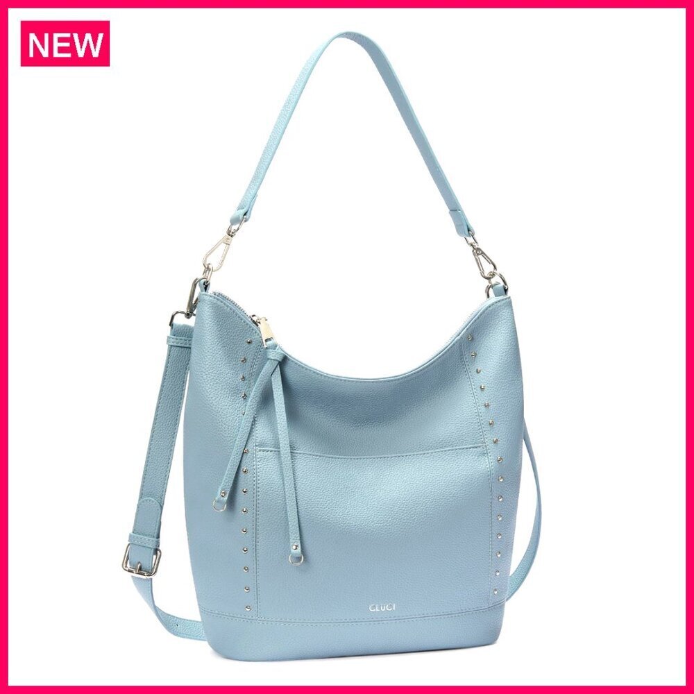 Large Vegan Leather Hobo Crossbody Bag with Fringe, 12.3L Capacity